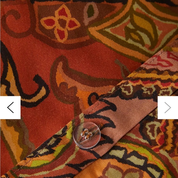 Urban Outfitters Deja Paisley Patterned Orange Duvet Cover - Picture 5 of 5